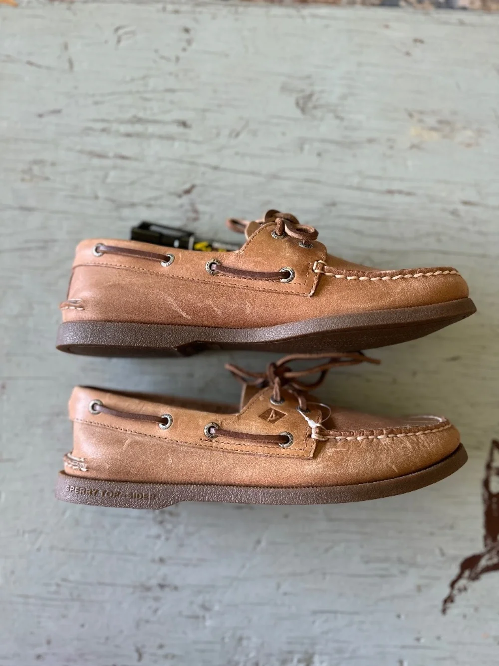 NWT SPERRY Authentic Original™ LEATHER Top Sider 2-Eye Boat Shoe M8 M / W10